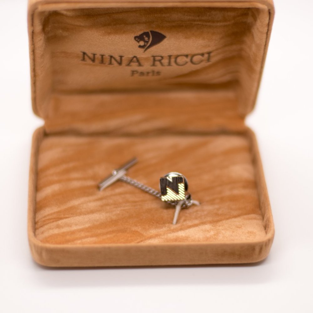 Vintage Nina Ricci Paris Tie Pin Lapel || Appears Unused